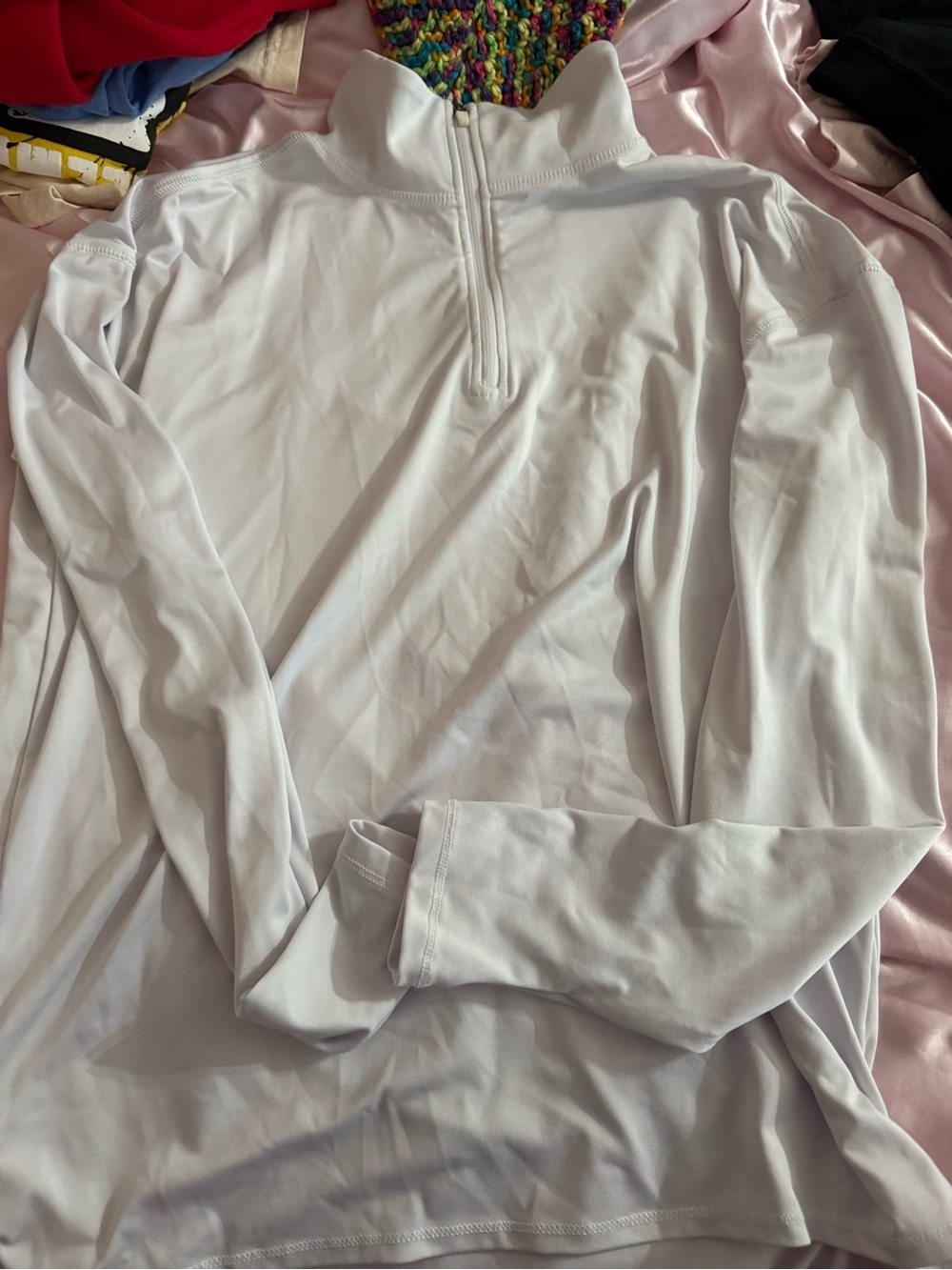 Amazon Women's White Quarter-Zip Pullover